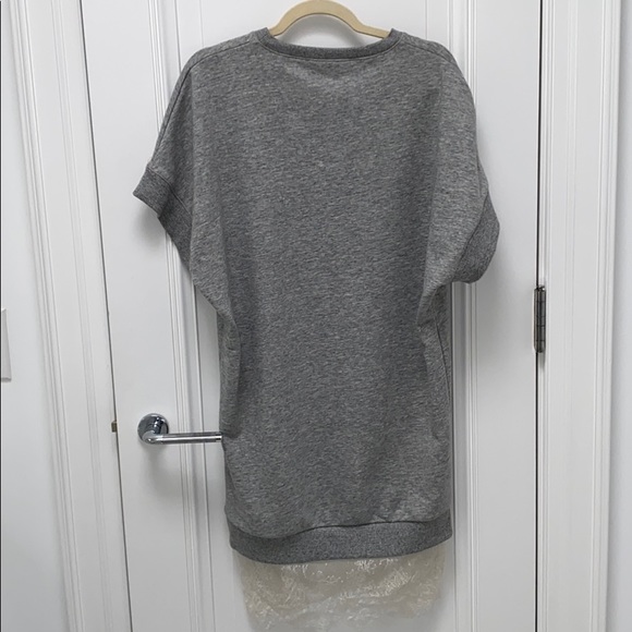 BCBG grey white lace sweater dress - Picture 3 of 3